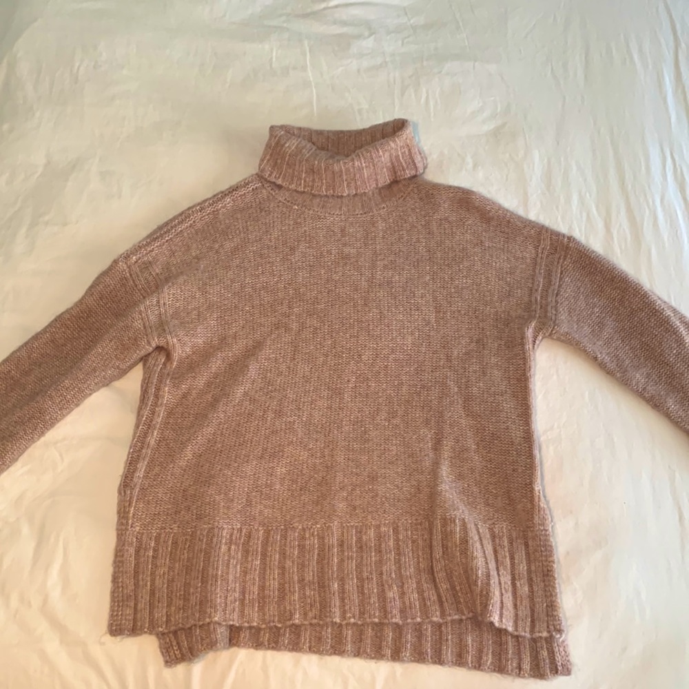 Medium, pink turtle neck sweater for sale